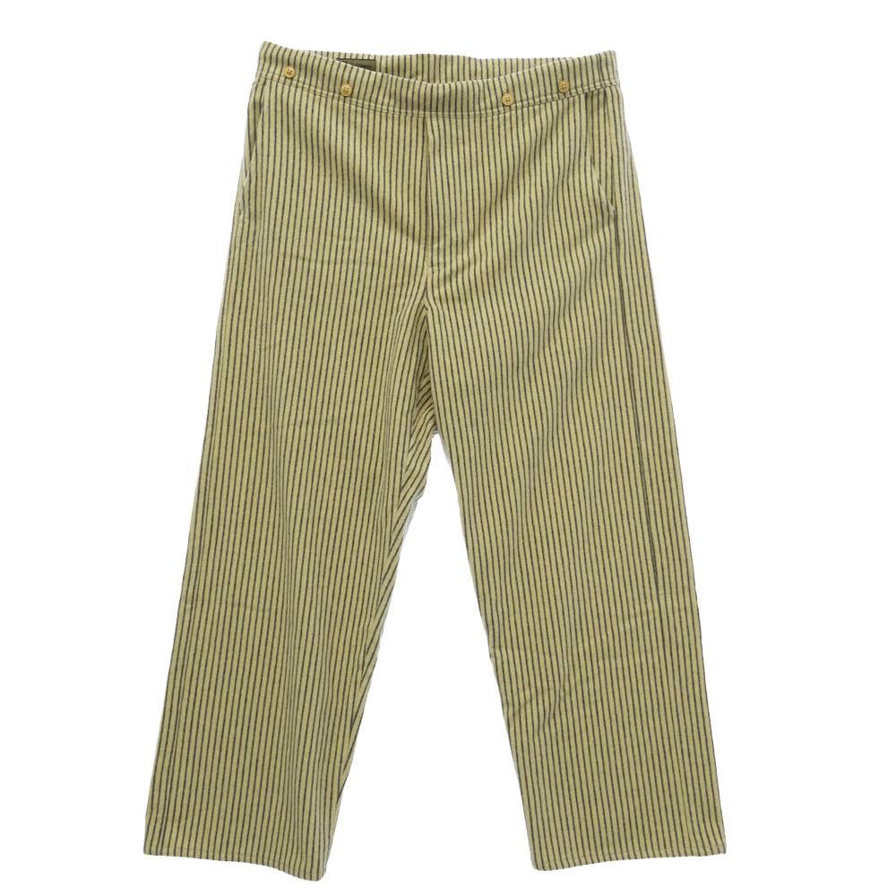 Nigel Cabourn ナイジェルケーボン ヒッコリーストライプ ウール パンツ ベージュ系 ブラック系 34【中古】