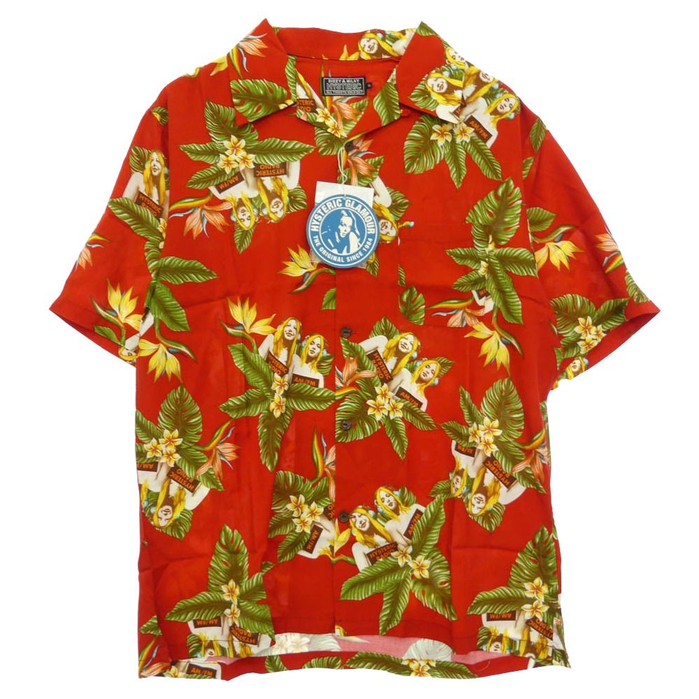 HYSTERIC GLAMOUR ヒステリックグラマー 25SS 02251AH11 DIZZY & MILKY TROPICCHANNEL ディジー ミルキー トロピックチャンネル 開襟 半袖 総柄 シャツ XL【新古品】【未使用】【中古】 11,183円