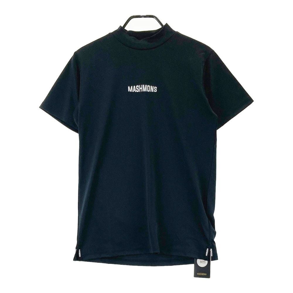 サイズ：S MASHMONS マシュモンズ MAS-7033 モックネック半袖Tシャツ ブラック系 [240101758414] ゴルフウェア メンズ ストスト
