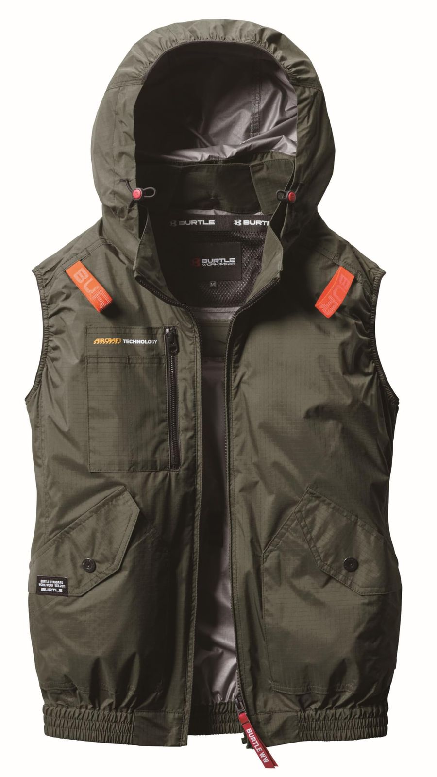 BURTLE バートル エアークラフトベスト(ユニセックス) 春夏用 ミルスグリーン AC2074 14 XL [ミルスグリーン] [XL]