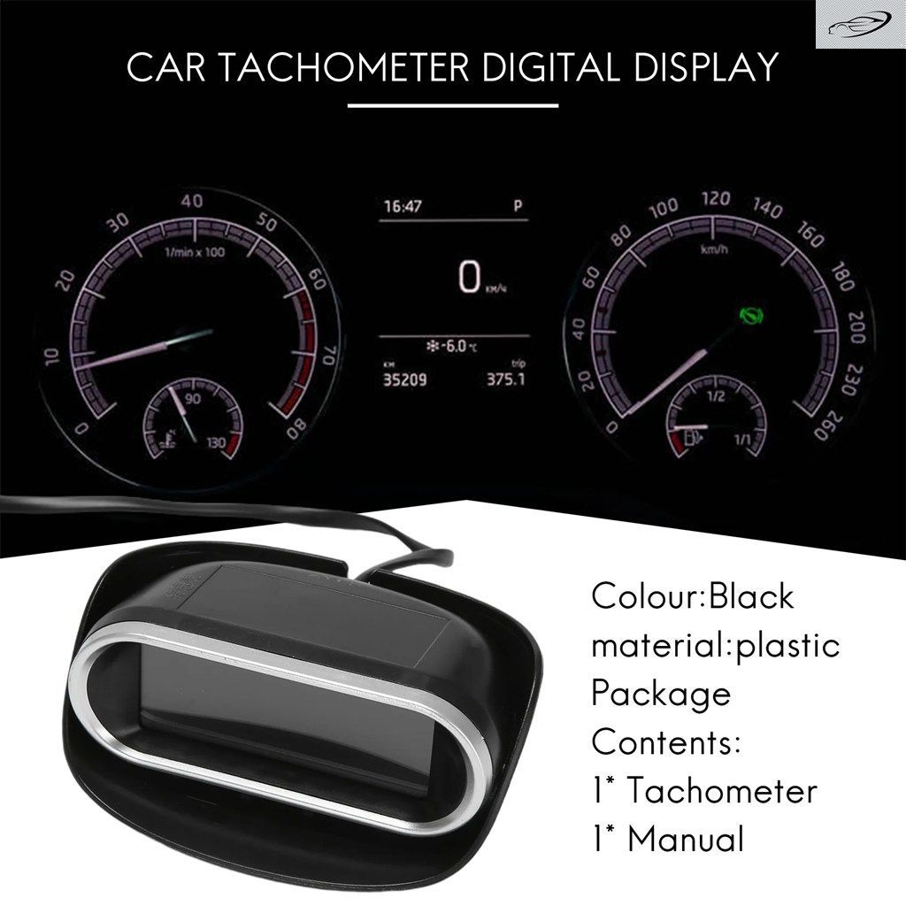 耐久性のある自動車用汎用50-9999RPMタコメーターLCDデジタルディスプレイエンジンタコメーターボートトラックLCDスクリーンRPMメーター 9,926円