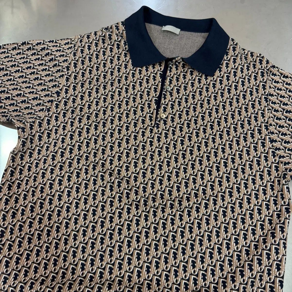 ディオール オブリーク ジャカード ニット ポロTシャツ