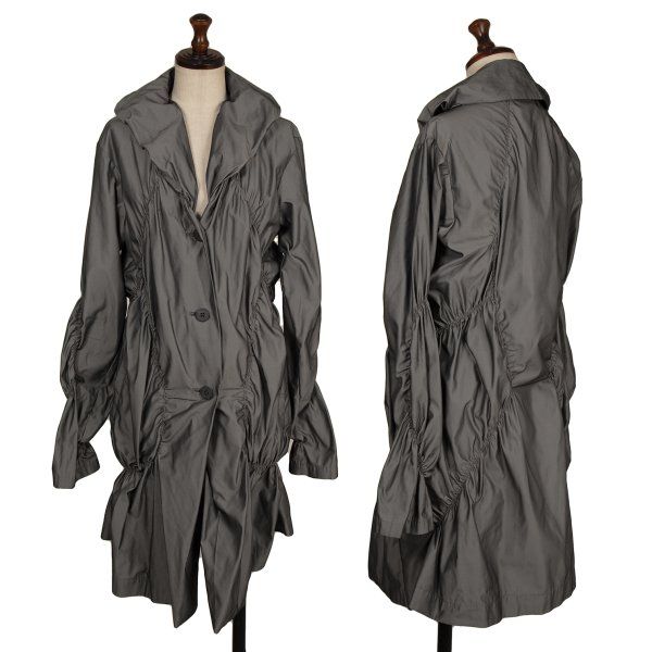 イッセイミヤケISSEY MIYAKE シャーリングデザインロングジャケット グレー2 75,946円