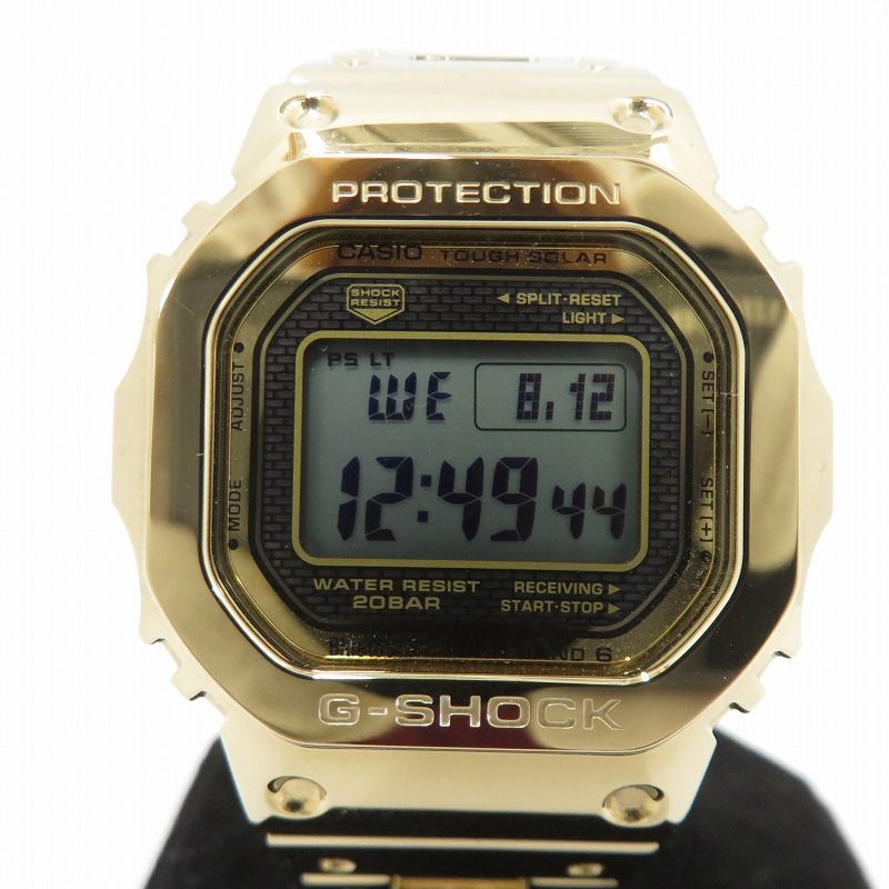 【瀬戸大橋店】 中古 G-SHOCK | ジーショック 腕時計 FULL METAL 35周年記念モデル デジタル電波ソーラー GMW-B5000TFG-9JR ゴールド 【131】