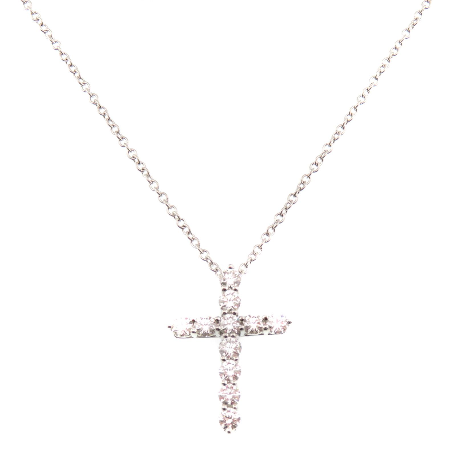 Tiffany ティファニー スモールクロスネックレス 60007429 Pt950 ダイヤモンド 約3.1g 2147300428962【中古】207 114,345円