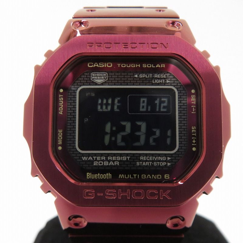 【瀬戸大橋店】 中古 G-SHOCK | ジーショック 腕時計 FULL METAL デジタル電波ソーラー GMW-B5000RD-4JF レッド 【131】 49,680円