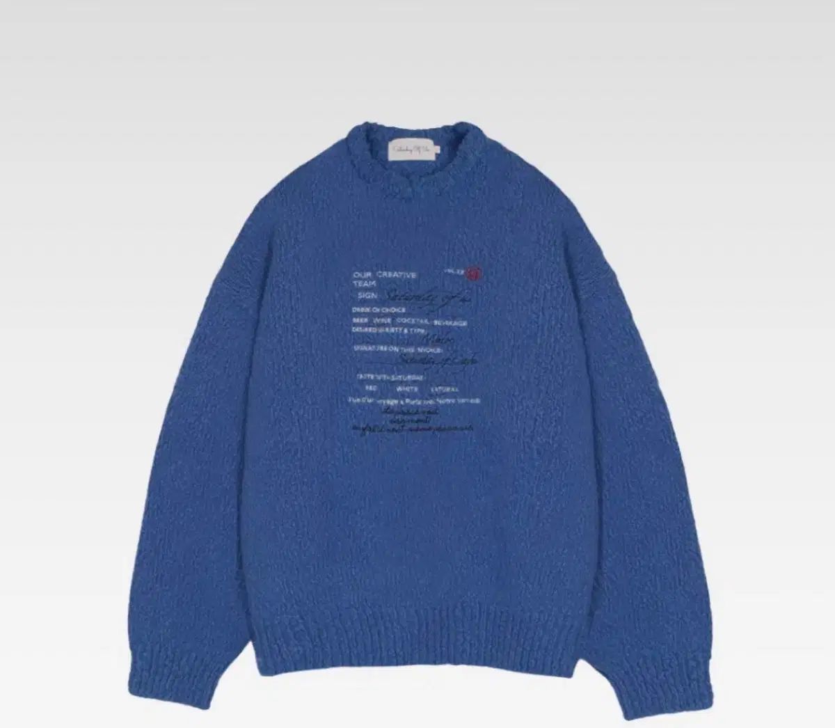 出品) STUレシート ニット ブルー L