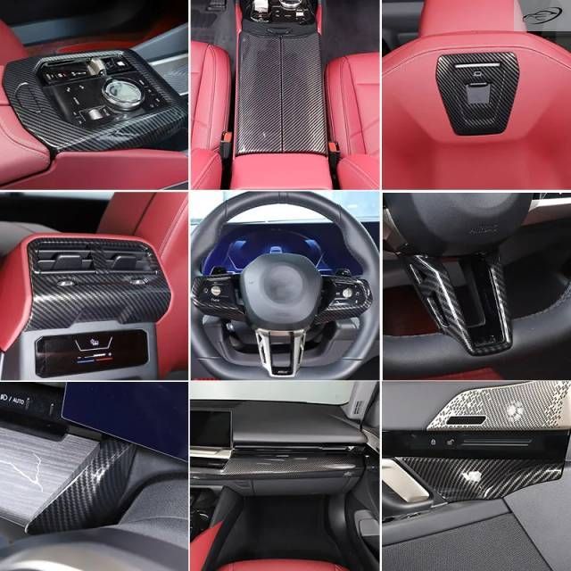BMW 5シリーズ G60 2024+用 ABSカーボンインテリアキット ダッシュボードコンソールギアシフトパネル装飾カバートリムステッカー 25,599円