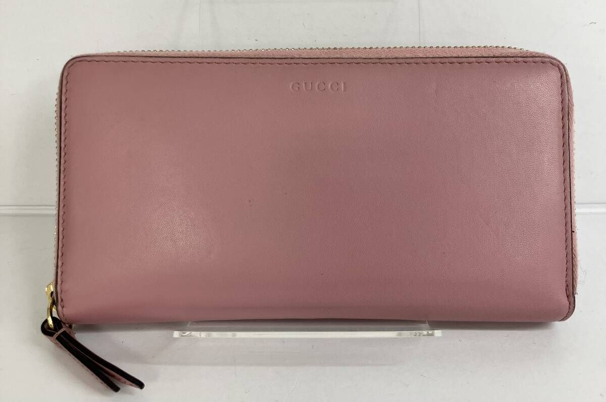 GUCCI グッチ 410102.0956 ラウンドファスナー 長財布 ピンク 15,303円