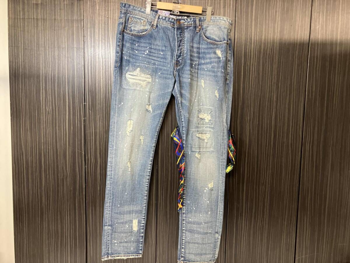 BBC Billionaire Boys Club SMART CUT W38 ダメージ加工 ペイント ジーンズ ジーパン デニム ビリオネアボーイズクラブ