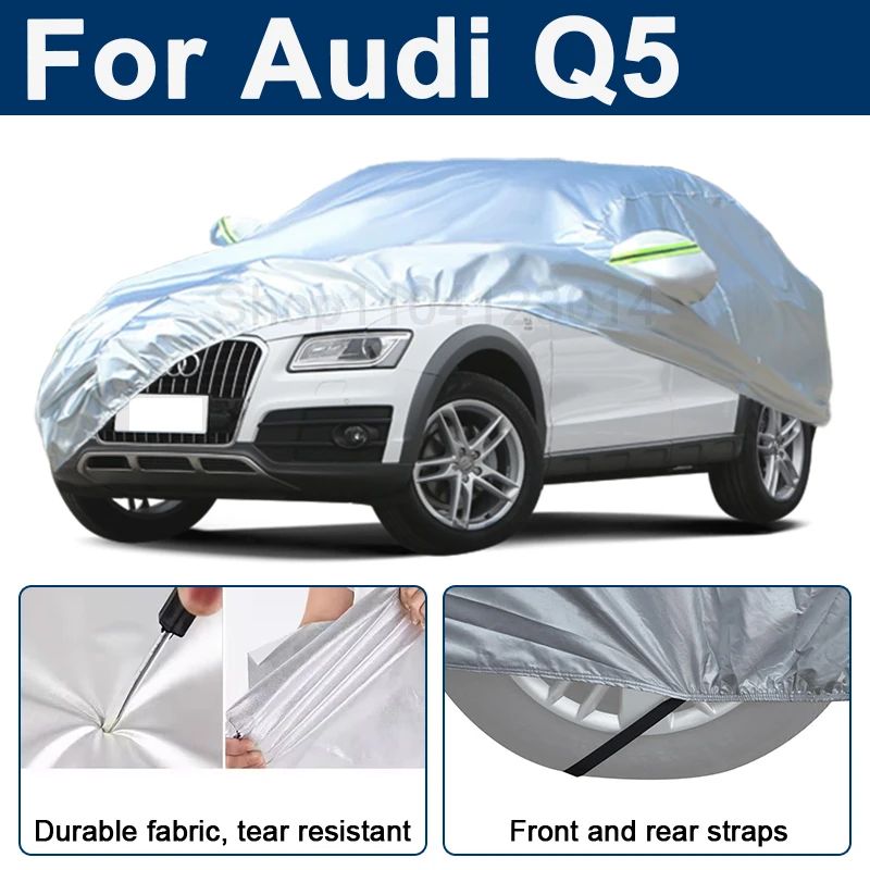 アウディ Q5 用 防水フルカーカバー 反射ストリップ付き