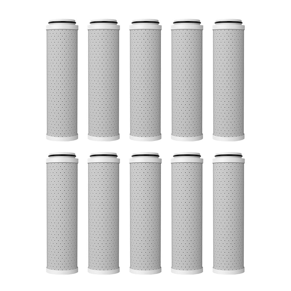 Noend オーガニックファインバブルシャワーヘッド 交換用活性炭フィルター 浄水器協会認証 (交換用活性炭フィルター/10本) | 99%塩素除去,浄水,天然素材活性炭,3層構造pms 6a6b6bc7