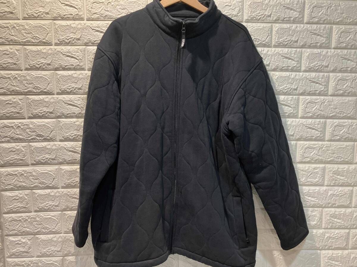 【00s】STUSSY ステューシー 00sキルティングジャケット XL ネイビー