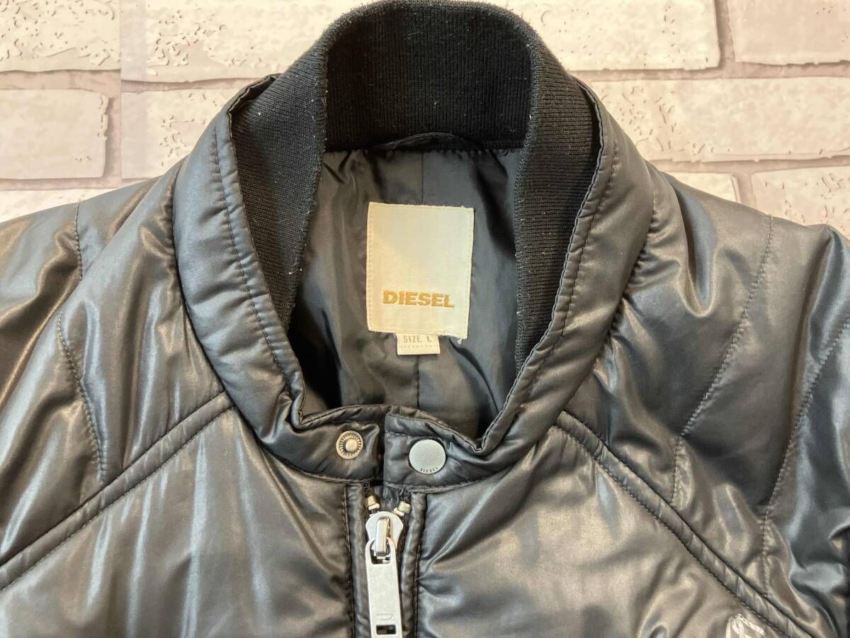 DIESEL ディーゼル ブルゾン 中綿ジャケット キルティングブラック サイズL インポート