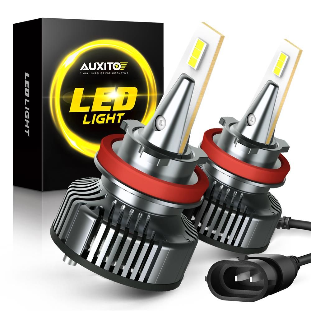 Auxito 補助ターボLEDヘッドライト電球 H4/H11/H7/H8/H13 6500K 2個セット