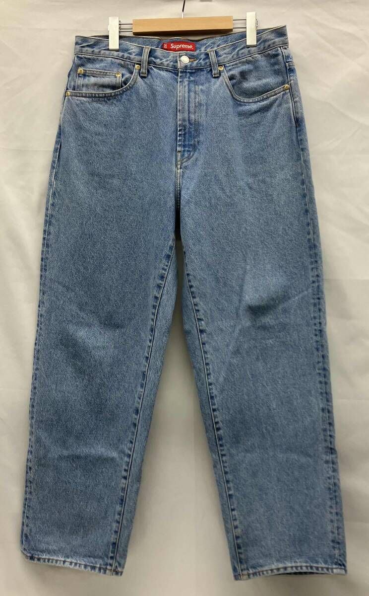 Supreme シュプリーム　Baggy jean Washed デニム　ジーンズ　刺繍ロゴ　ブルー　サイズ30 19,809円