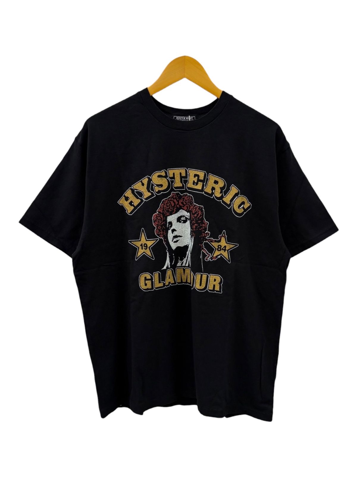 HYSTERIC GLAMOUR (ヒステリックグラマー) GRATEFUL HYS Tシャツ 02251CT20596 XL ブラック メンズ/078