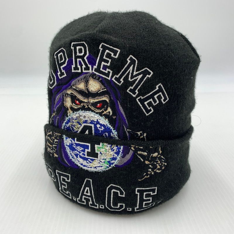 【中古品】 Supreme シュプリーム 23AW PEACE EMBROIBERED BEANIE ピース エンブロイダリー ビーニー 帽子 ニットキャップ 【149-260823-ko-14-teih】