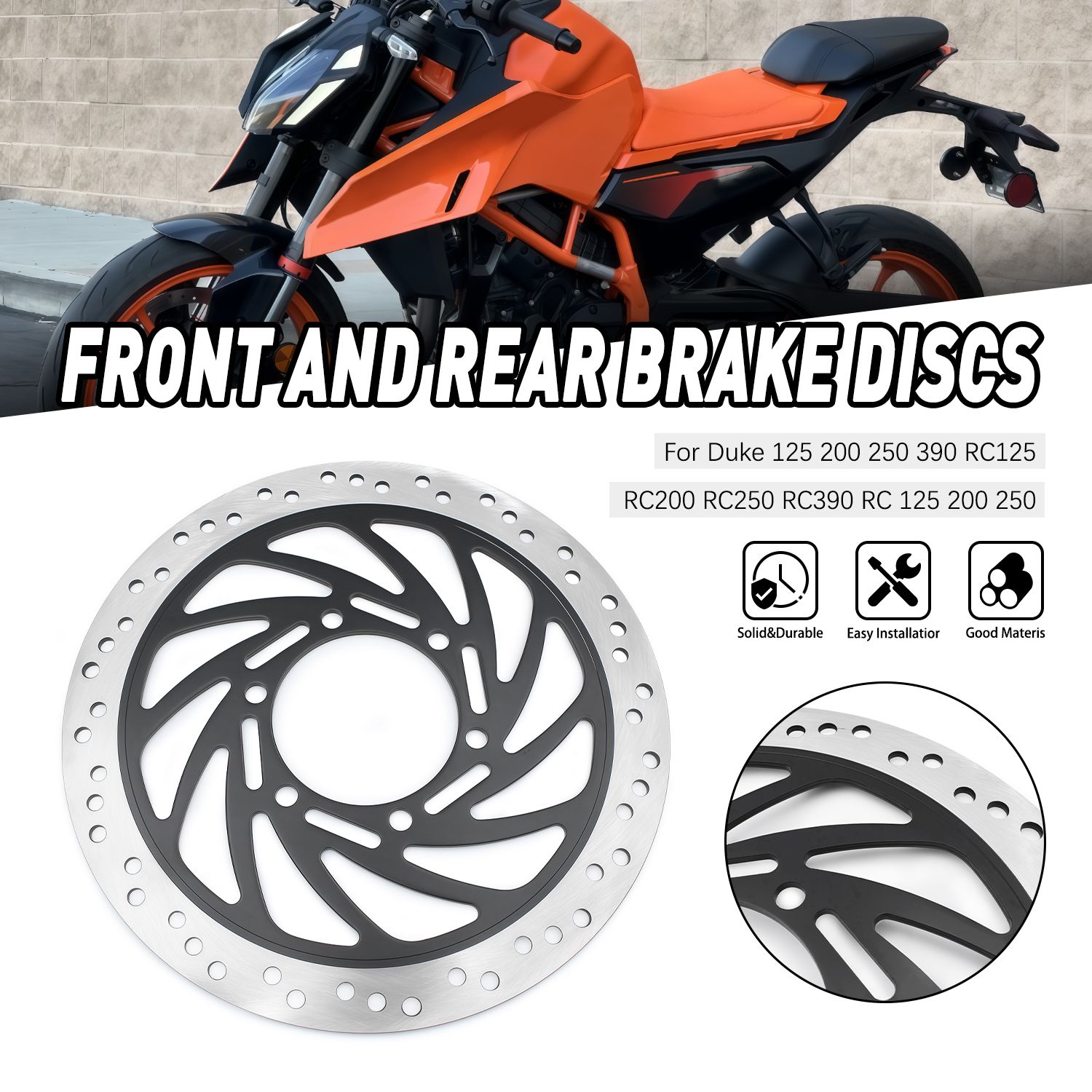 KTM デューク/RC 125/200/250/390 用 ブレーキディスク 230mm/300mm