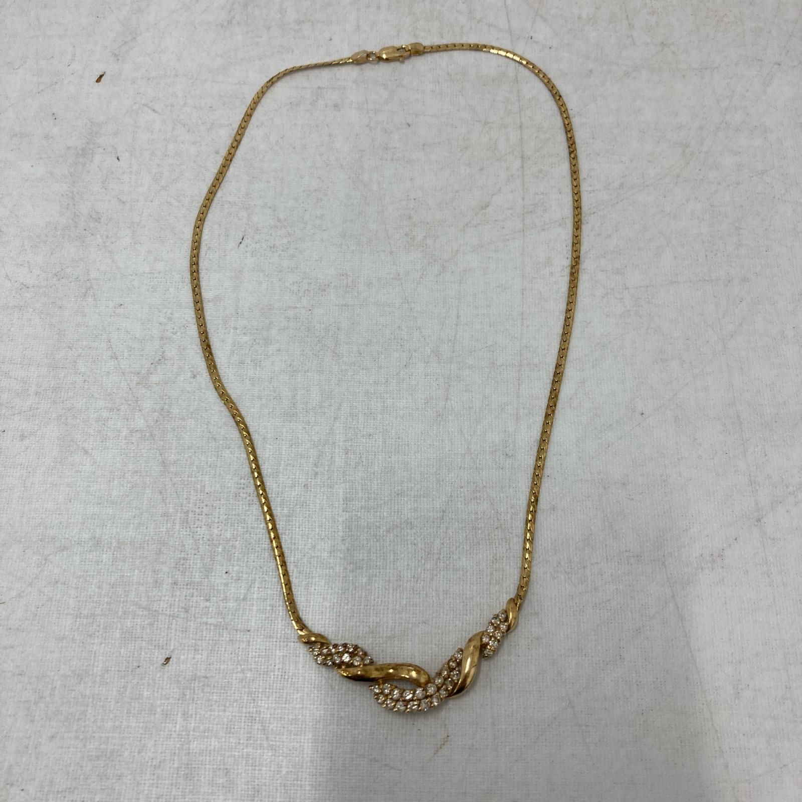 △ K14 585 14金 ゴールド ネックレス 10.9g ITALY Vieri キュービックジルコニア デザインチェーン イタリア製 60,500円