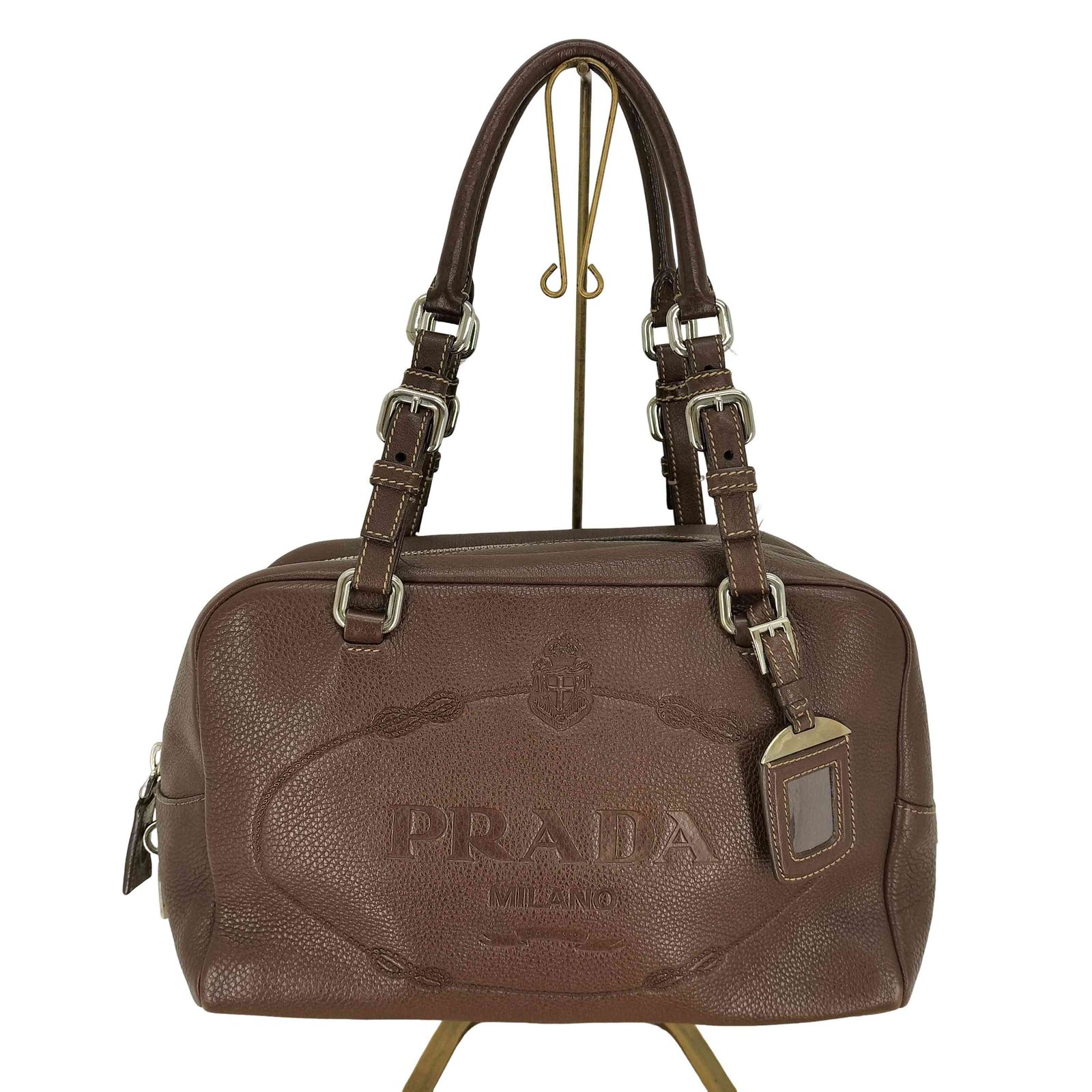 プラダ PRADA VIT DAINO PRINT BRUCIATO ボストンバック レディース 表記無