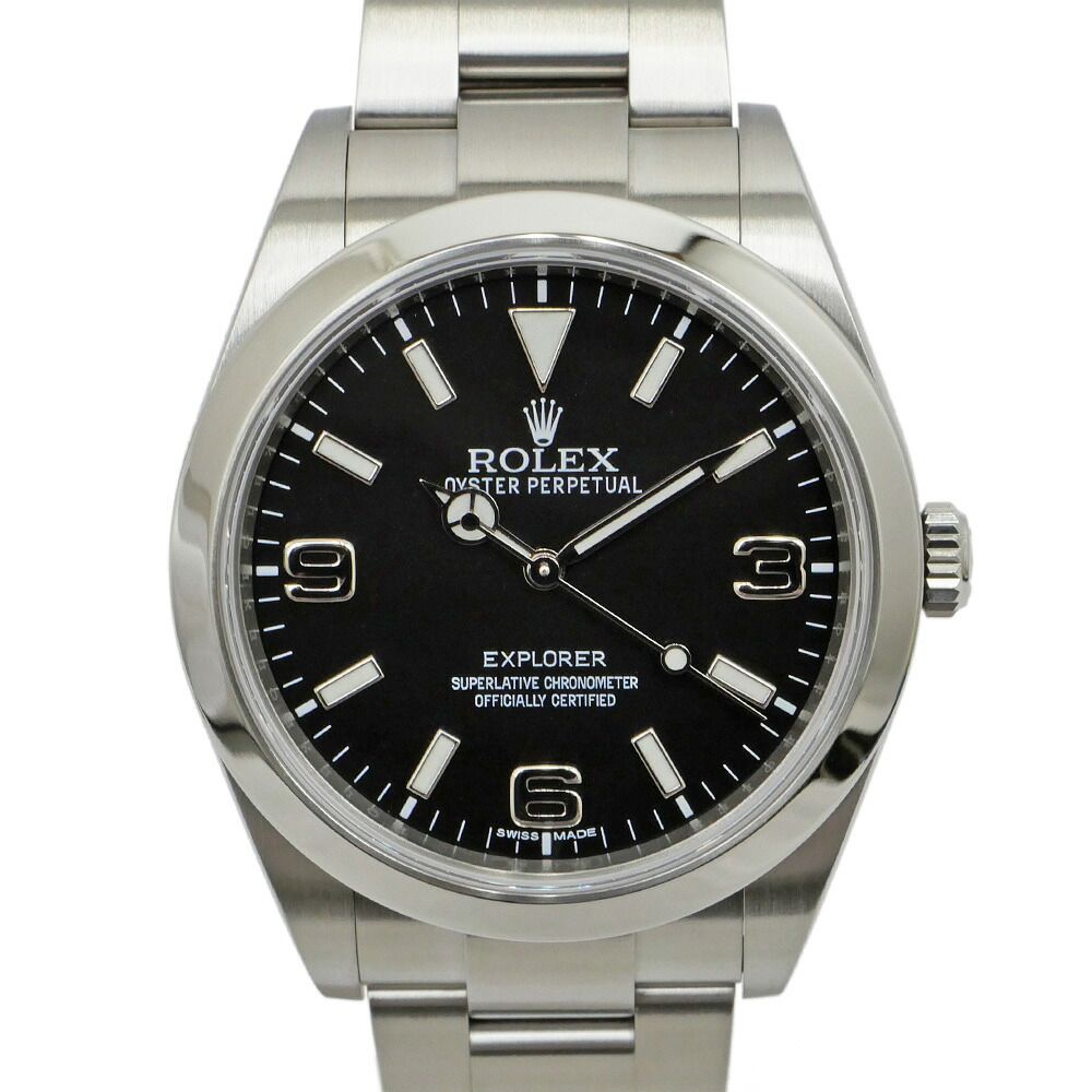 【名東】ロレックス エクスプローラー1 214270 ランダム 鏡面バックル 39mm メンズ 男 腕時計