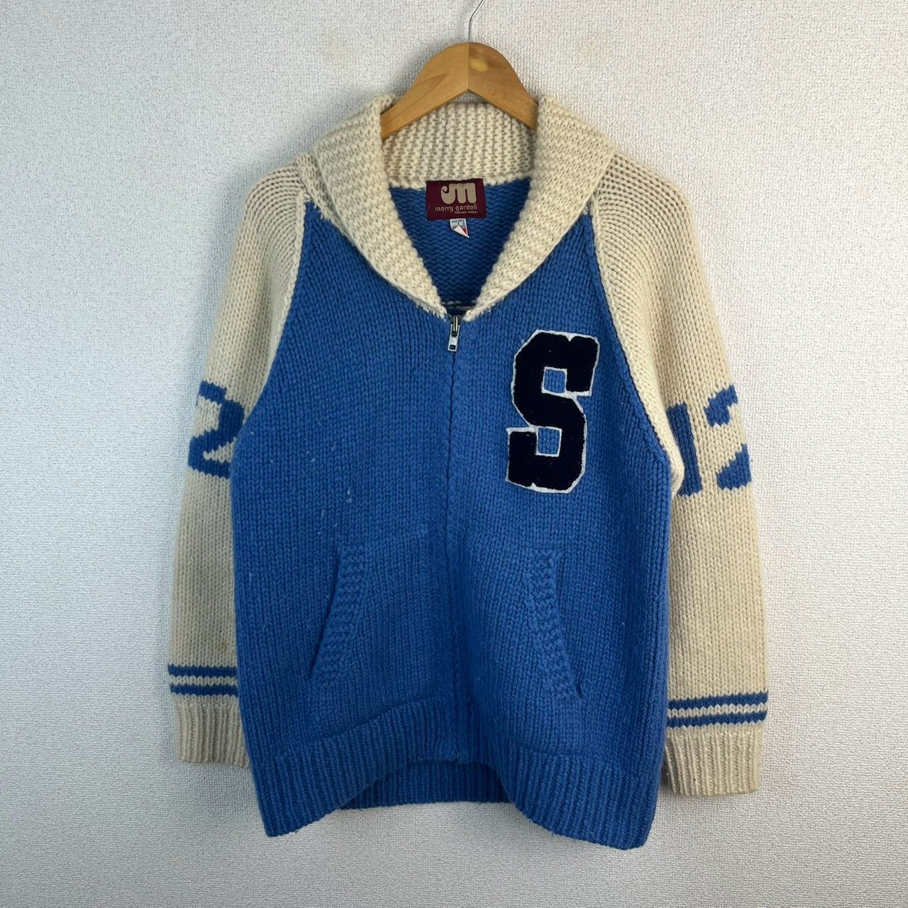 merry garden メリーガーデン ニット セーター ブルー L メンズ 古着 アメカジ レトロ 12,320円