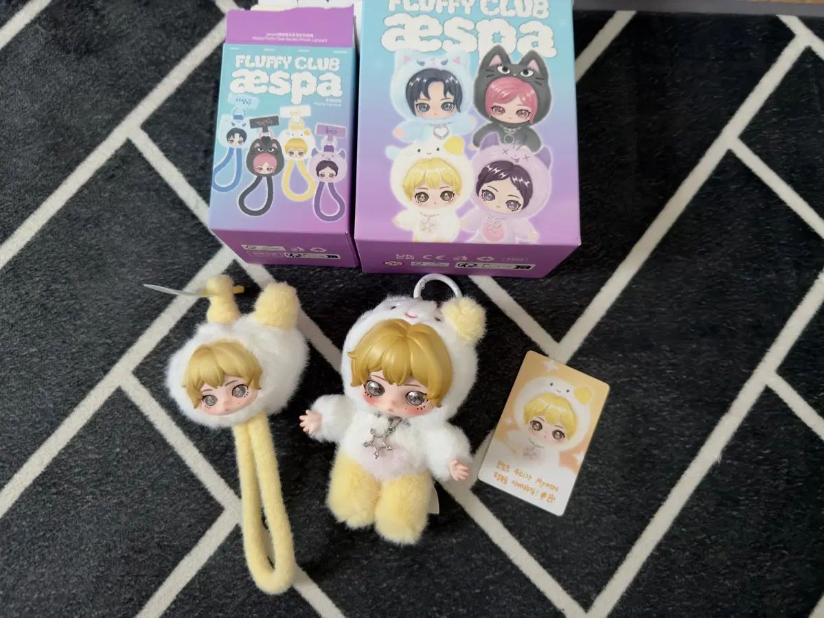 POP MART (ポップマート ) aespa（エスパ） フラッフィー ぬいぐるみ ウィンター 뭉탱이 キーホルダー + ストラップ 開封のみ 8,031円