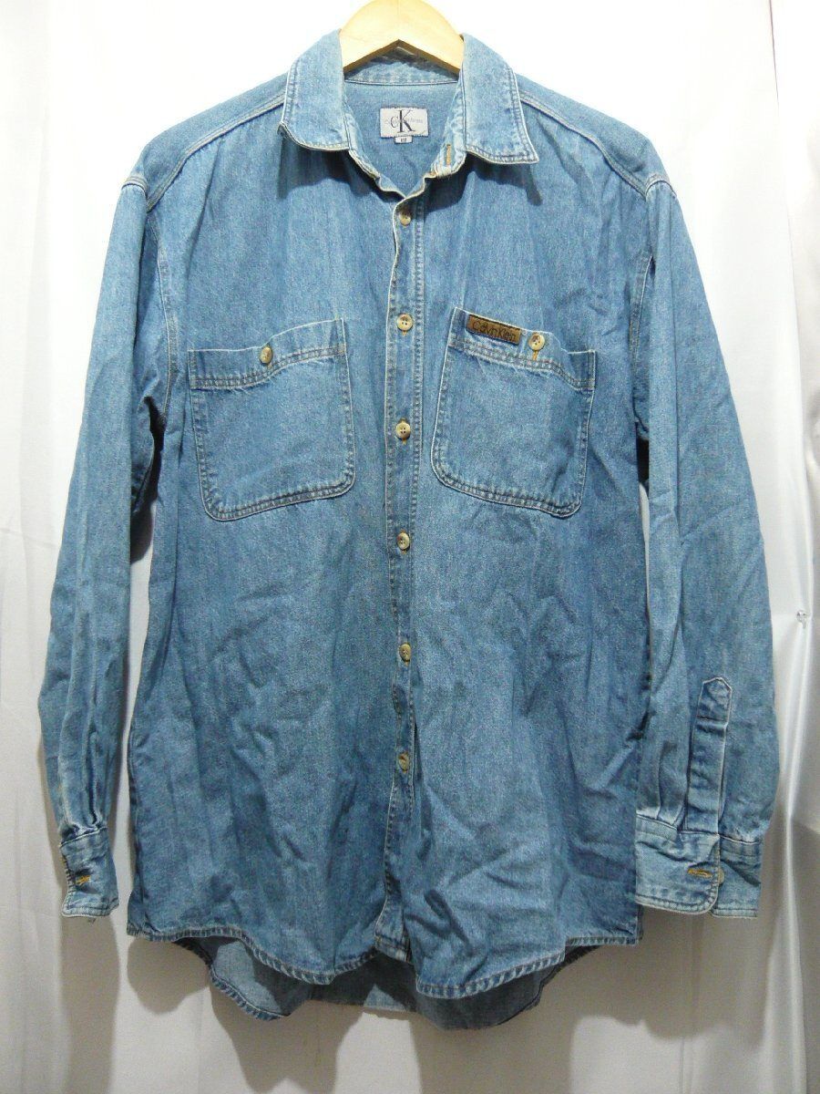 Calvin Klein Jeans カルバンクラインジーンズ デニムシャツ ワークシャツ サイズ - ブルー系 メンズ トップス