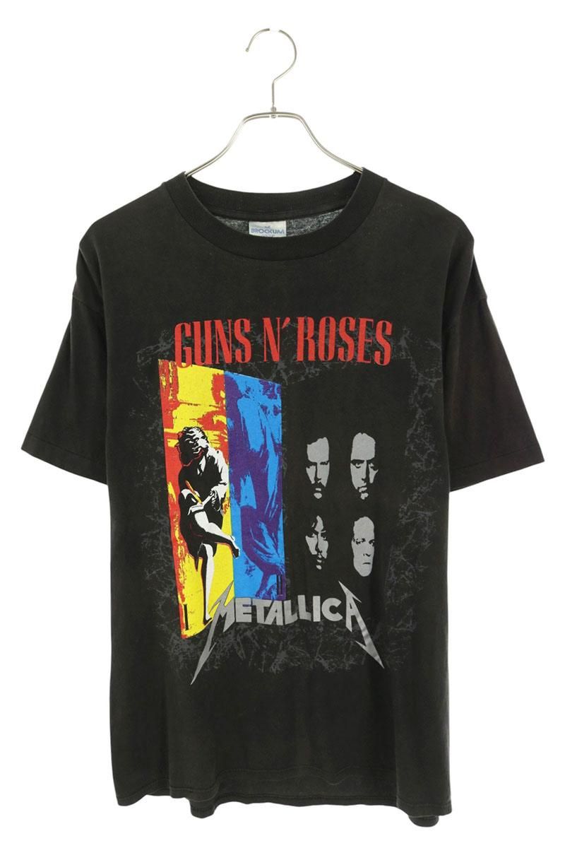 ヴィンテージ 90s GUNS N' ROSES×METALLICA/ガンズアンドローゼス×メタリカ BROCKUM/1992 TOURプリントTシャツ メンズ L