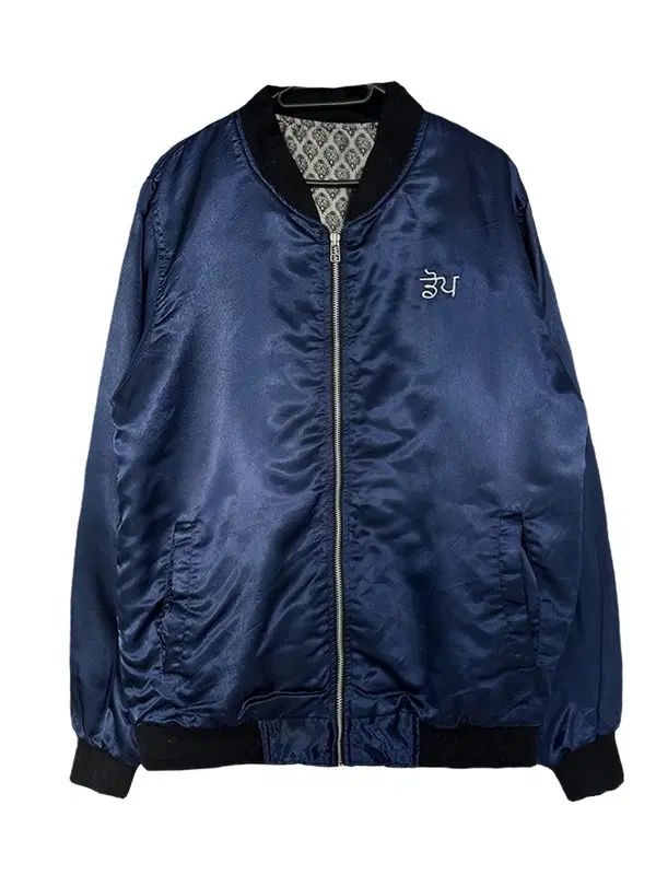 XL JPN ノンカラースーベニアオフィシャル サテン スタジャン ジャケット