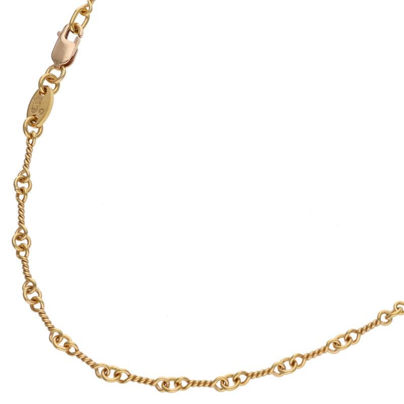 クロムハーツ 22K NECKCHAIN T18/ツイストチェーン18inch ゴールドネックレス メンズ 18inch
