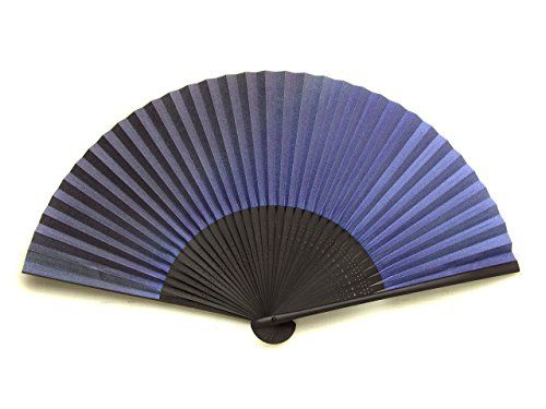 京扇子 切り返し 男性用 扇子 日本製 京都 メンズ 紙扇子 両面貼り 職人 手作り 和柄 和装小物 シンプル グラデーション 黒 青 自分用 プレゼント 贈り物 お土産 縦22cm×開いた時の横幅38cmym 876b83aa