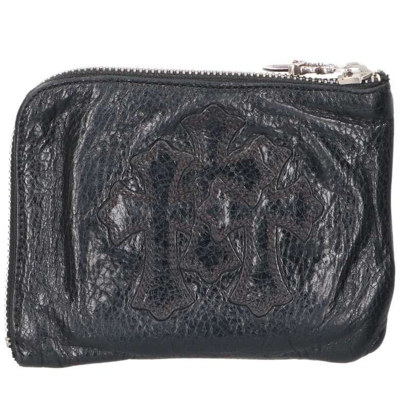 クロムハーツ 2 SIDE ZIP CEM/2サイドジップセメタリー レザーウォレット財布 メンズ