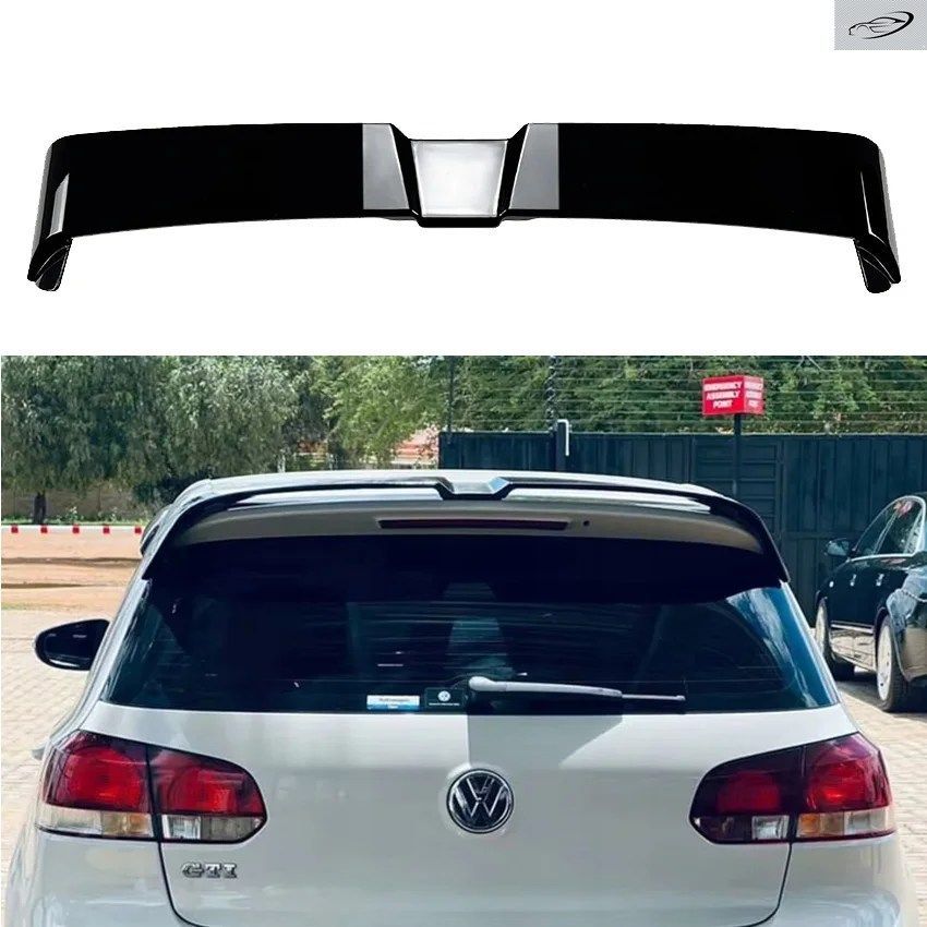 2008~2013年式 フォルクスワーゲン VW ゴルフ6 MK6 GTI GTD R R20 リアウィンドウウィングスポイラー ABS グロスブラック