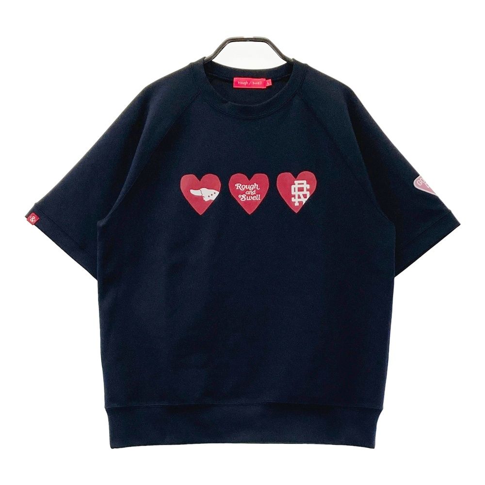 サイズ：L ROUGH&SWELL ラフアンドスウェル 2024年モデル 半袖Tシャツ ネイビー系 [240101758831] ゴルフウェア レディース ストスト