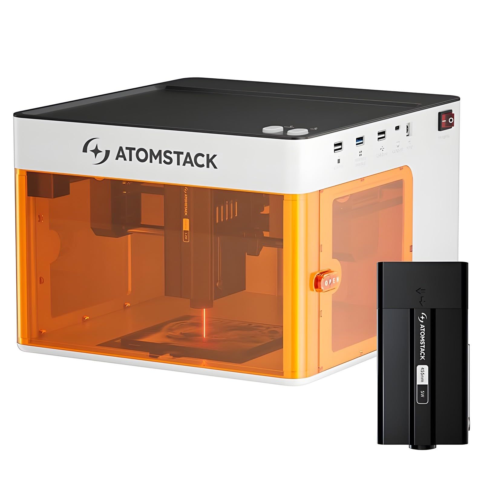 ☆新品☆ビームテック（Beamtec）ATOMSTACK P1デュアルレーザー彫刻機 密閉型 ダイオード 5W