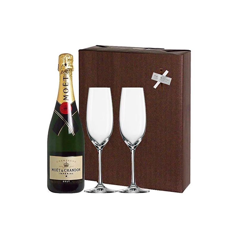 【新品】 ワイン ギフト 【ラッピング込】 モエ・エ・シャンドン モエ・アンペリアル 750ml シャンパーニュ & ショット・ツヴィーゼル グラスギフト （泡1、グラス2）