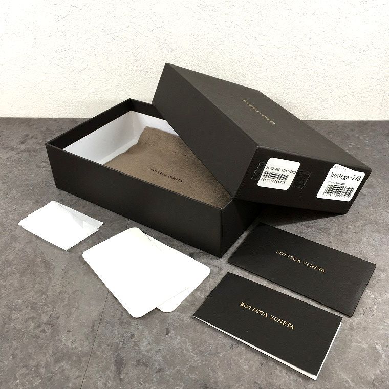極美品 BOTTEGA VENETA マネークリップ イントレチャート ブラック 52