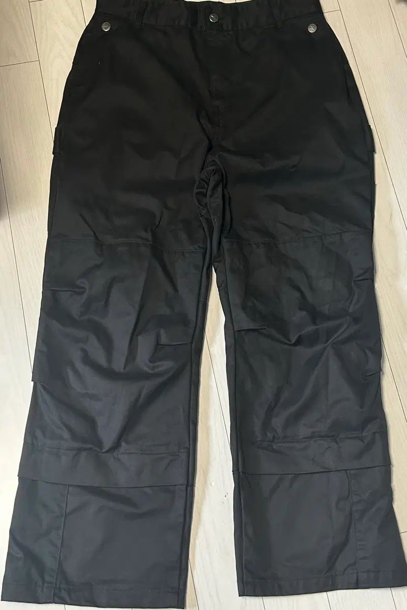 新品 ETCE サイド スナップ バック ロゴ パンツ ブラック XL