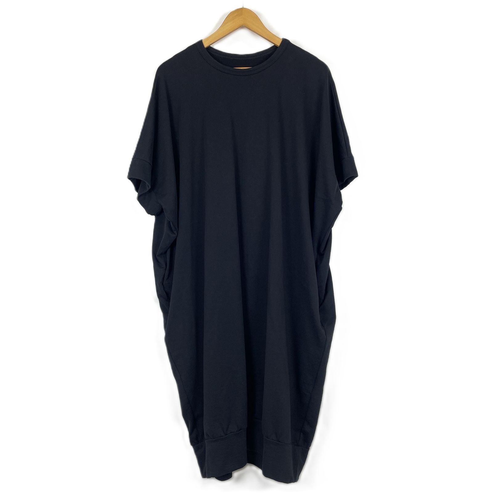 YOHJI　YAMAMOTO　Y'S　ヨウジヤマモト　ワイズ　YI-T08-672　スウェット　ワイド　バルーン　半袖ワンピース　裏パイル　サイズ2　ブラック 12,675円