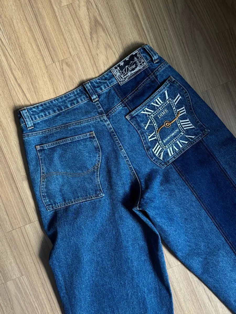 ダイム 25fw クラッシュド バギーパンツ 32 knowmatic blue