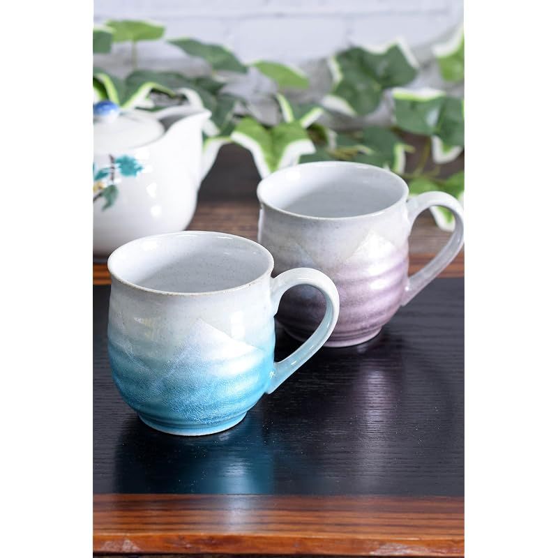 【新品】 和座の蔵 おしゃれ コーヒーマグ 九谷焼 マグカップ ペア セット 銀彩 水色/紫 陶器 高級 ブランド 食器 日本製 結婚祝い 還暦祝い 古希祝い 喜寿祝い 母の日 父の日 敬老の日 プレゼント ギフト