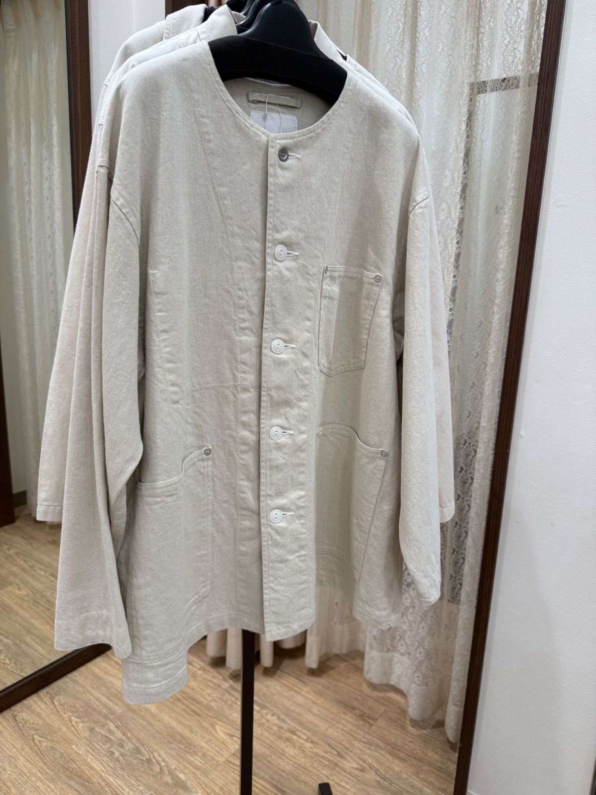 NATURAL LAUNDRY(ナチュラルランドリー 綿麻デニム トラベルジャケット