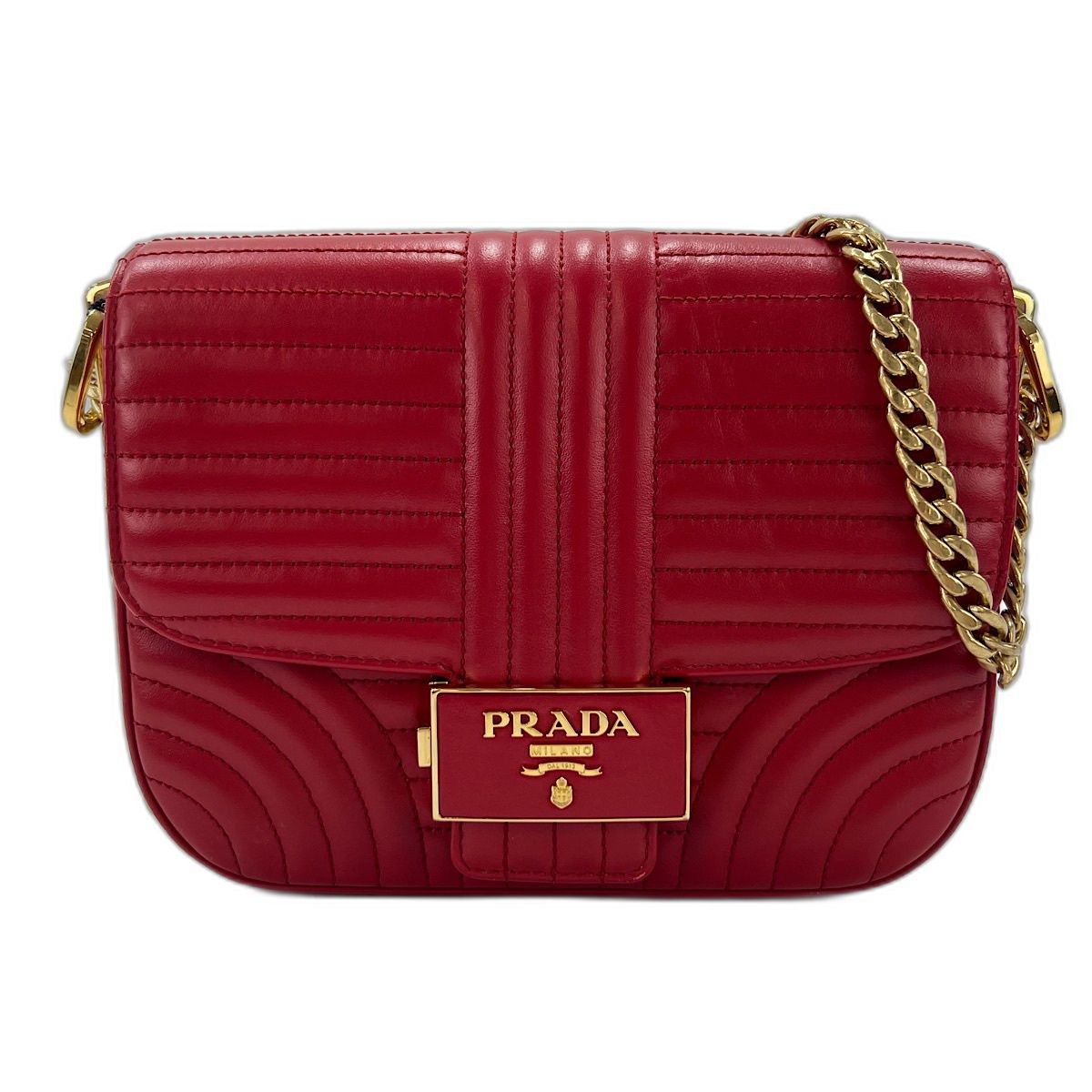 PRADA プラダ ショルダーバッグ ダイアグラム キルティング【中古】
