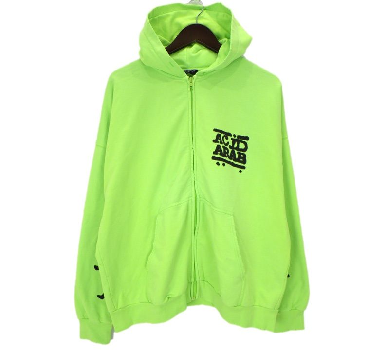 バレンシアガ BALENCIAGA 22AW 【 674719 TMVP7 】 ACID ARAB プリント ダメージ 加工 ジップアップ スウェット トレーナー 52813