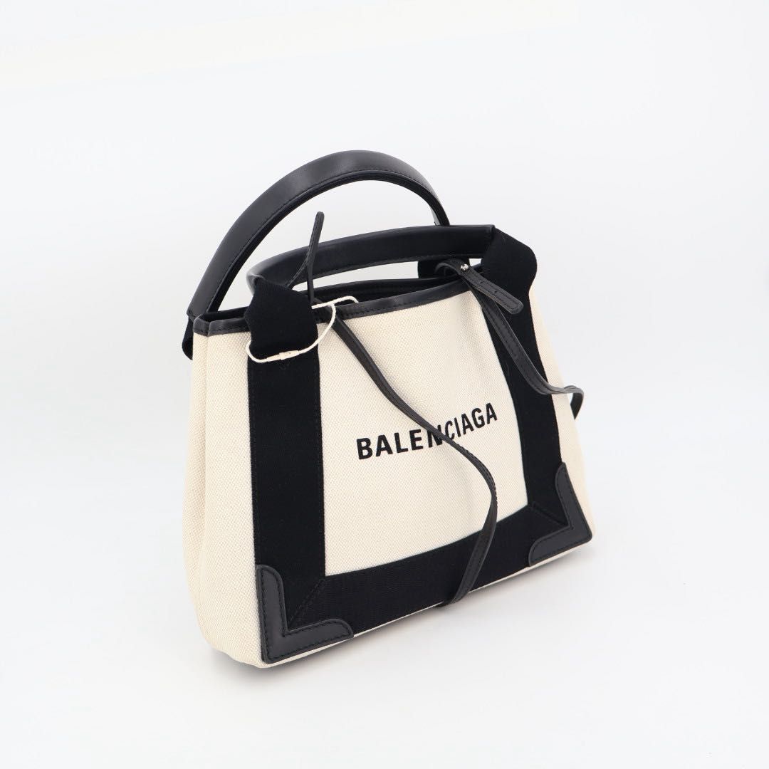 Balenciaga BALENCIAGA Tote Bag NAVY CABAS XS AJ 390346 2HH3N Women's Canvas Shoulder Bag