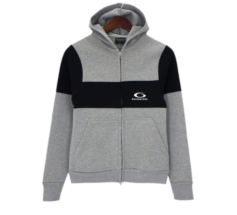バレンシアガ BALENCIAGA 25SS 【 808832 TRVJ2 Loop Sports Icon Hoodie 】 スポーツ ロゴ 刺繍 ジップアップ パーカー 52816