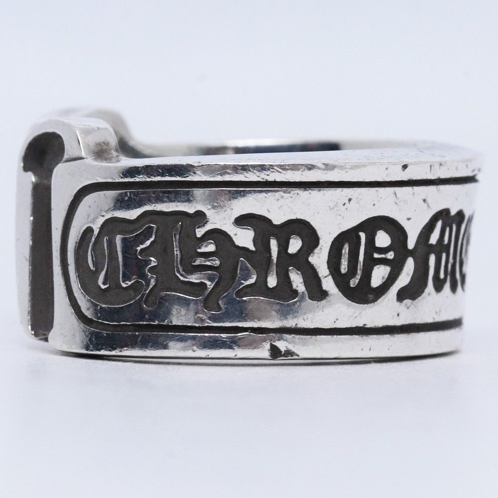 21号 CHROME HEARTS CH スクロールラベル リング ラージ シルバー