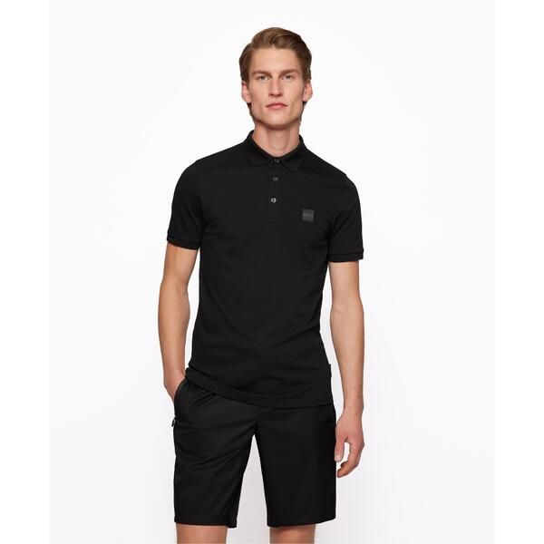 ボス メンズ トップス ポロシャツ Boss Mens HBO Passenger Premium Design Polo Shirt Black ブラック